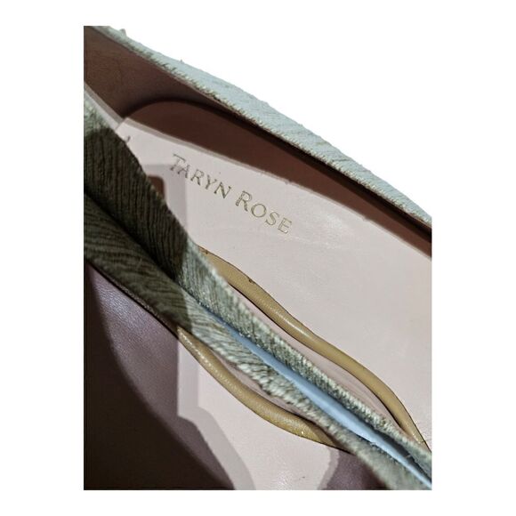 TARYN ROSE "Kimberly" Linen Leather Wrapped Wedges - Size 8 - Picture 7 of 8